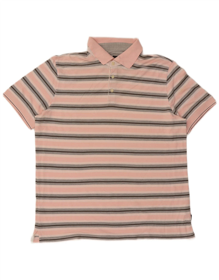 Hugo Boss Polo Homme 2XL Rose Rayé