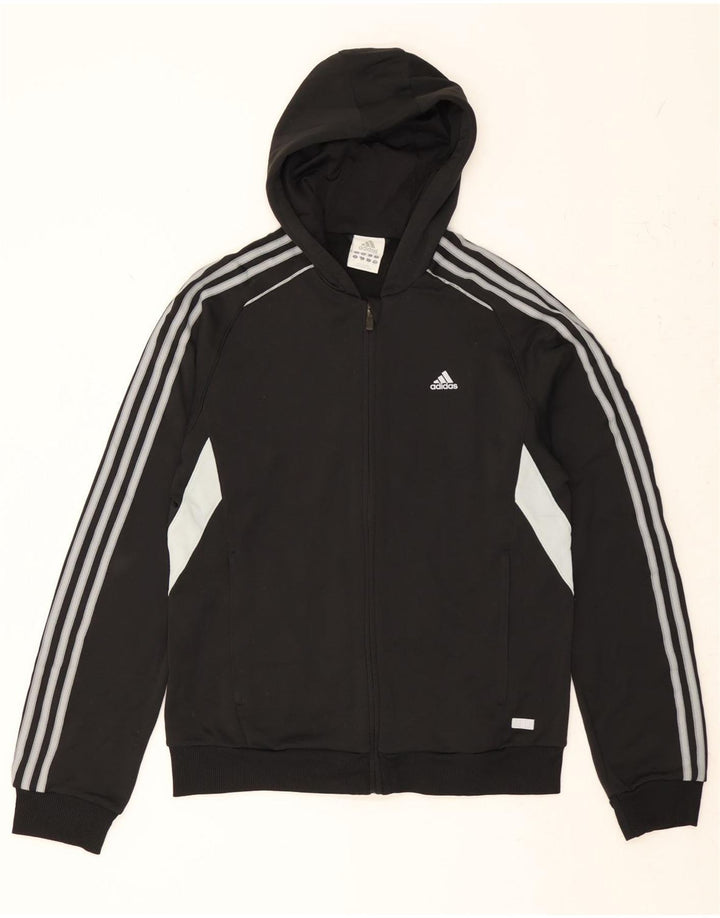 ADIDAS Mens Climacool Zip Hoodie Sweater Medium Black Colourblock Vintage Adidas and Second-Hand Adidas from Messina Hembry 