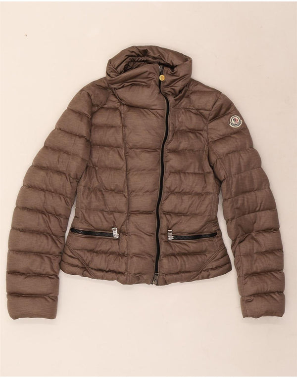 Moncler Veste matelassée femme taille 2 petit polyester marron