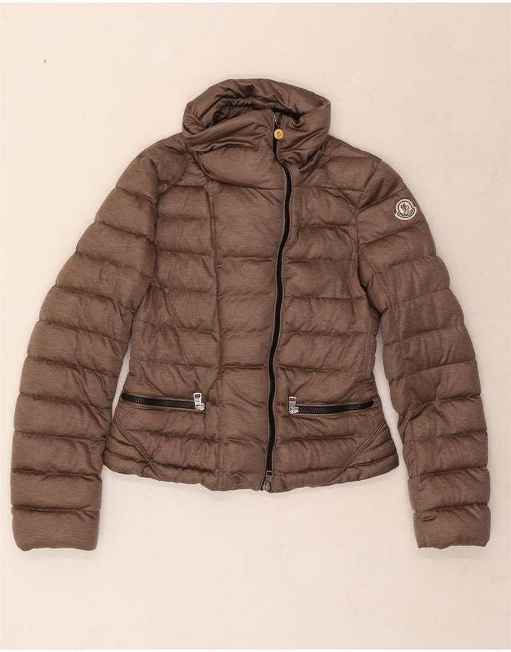 Moncler Veste matelassée femme taille 2 petit polyester marron