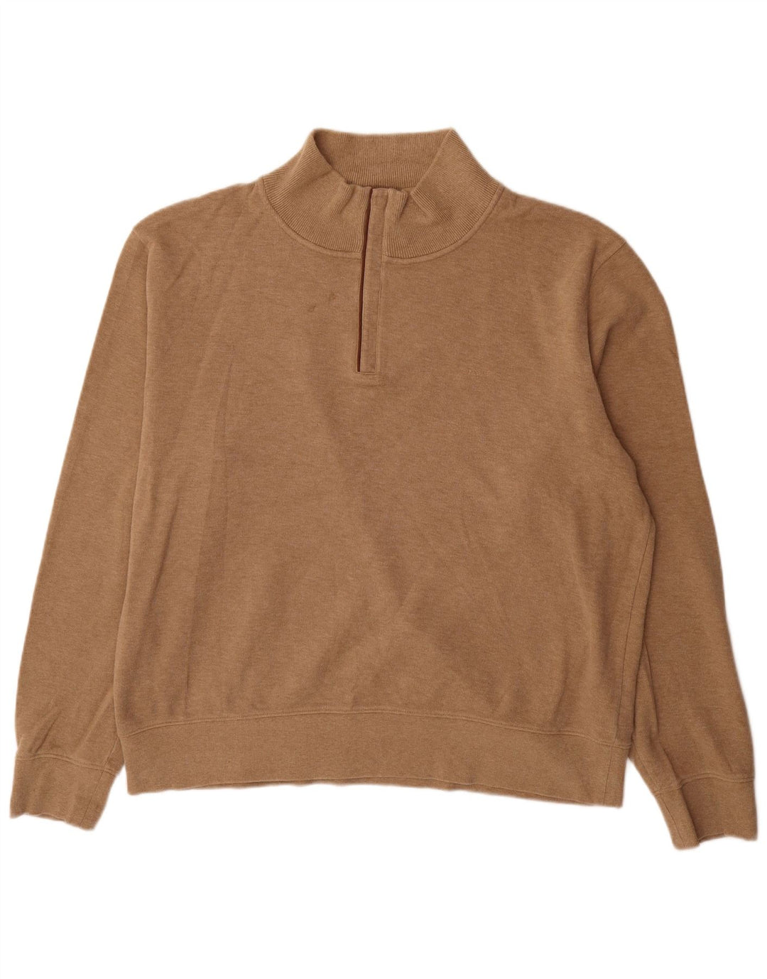 Gant Pull col zippé pour homme 3XL en coton marron