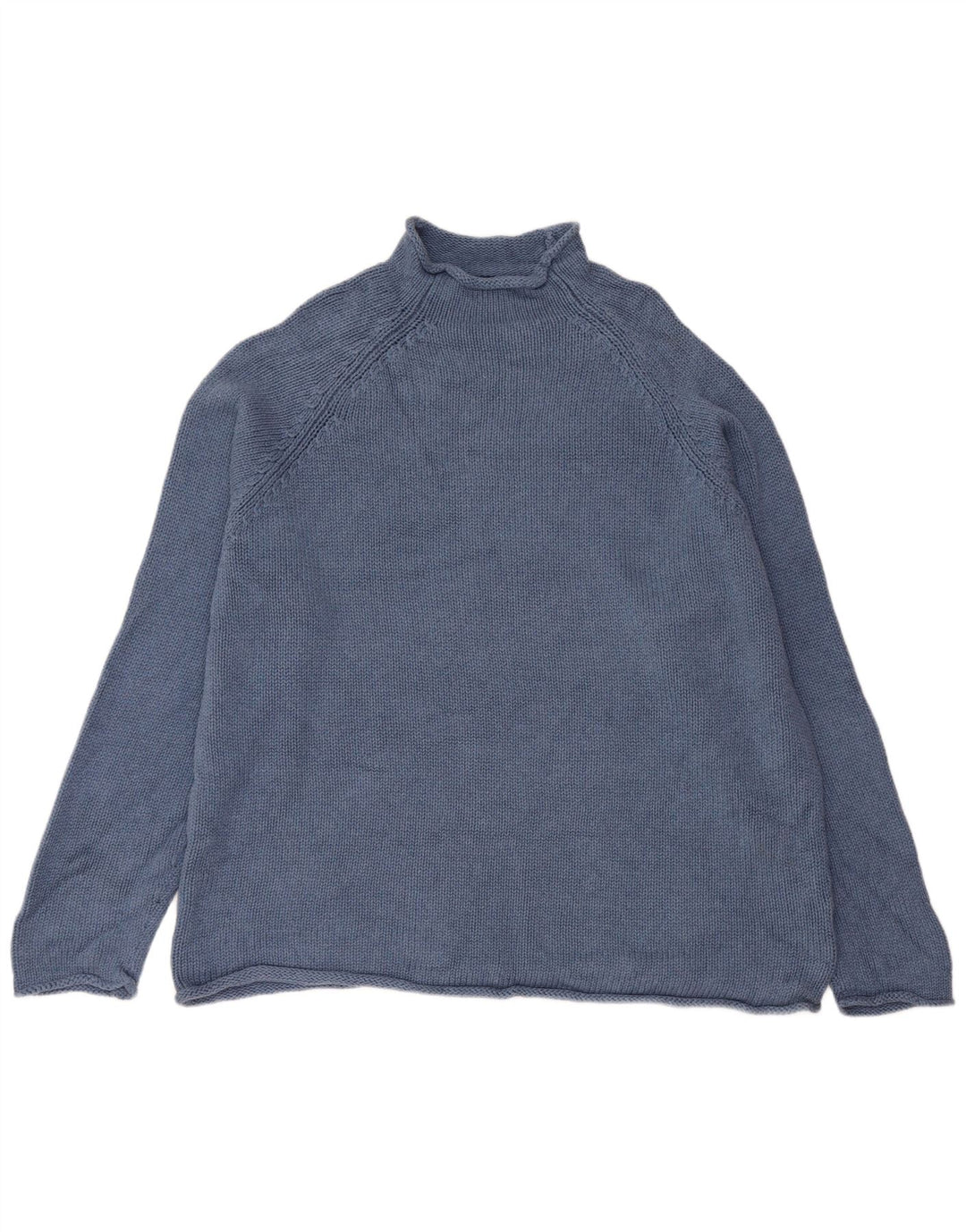 J. CREW Pull Col Roulé Homme XL Bleu Coton