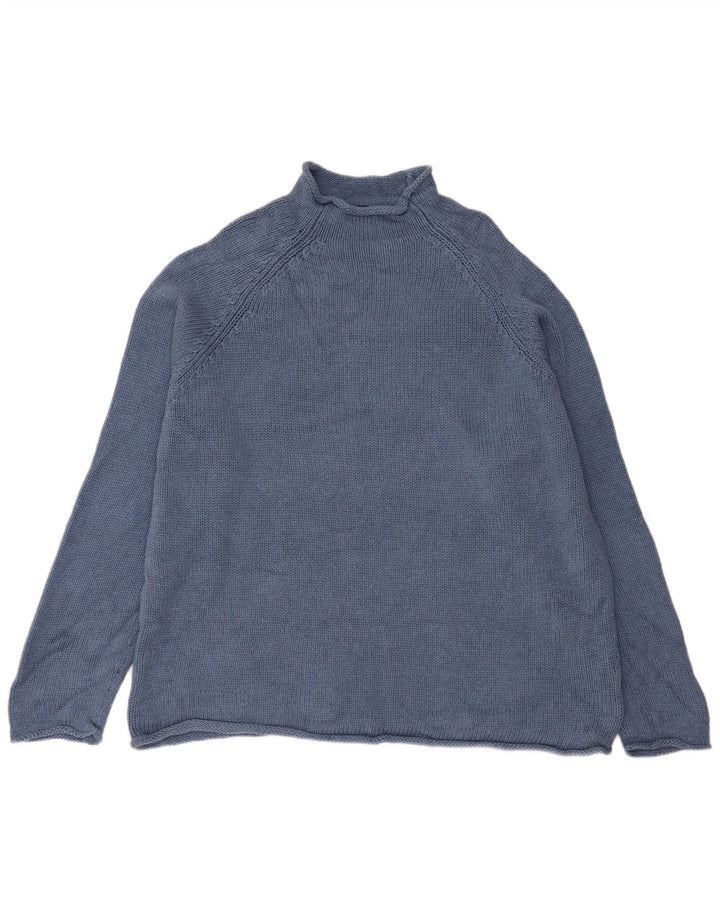 J. CREW Pull Col Roulé Homme XL Bleu Coton