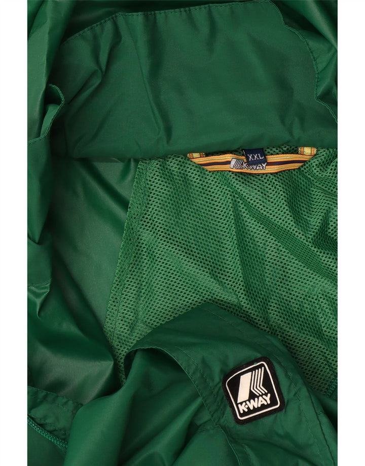 K-Way Veste de pluie à capuche pour homme UK 44 2XL Vert