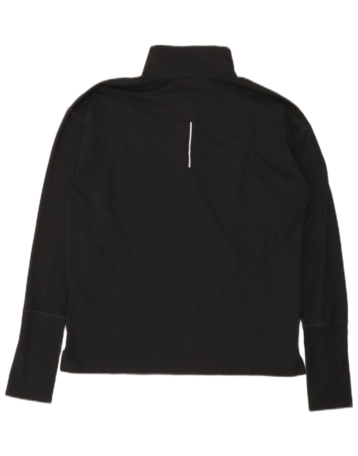 Nike Haut de course à manches longues avec col zippé pour homme Taille S Noir Polyester