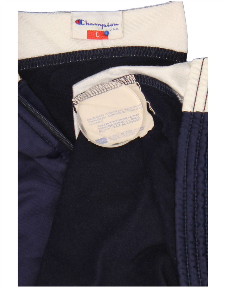 Champion Veste de survêtement graphique pour hommes, grand, bleu marine, colour block