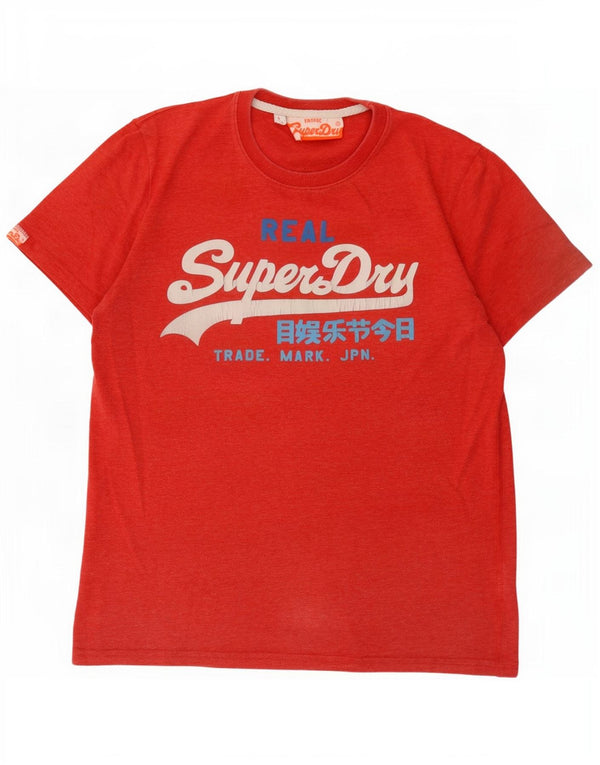 Superdry T-Shirt Graphique Homme Grand Rouge Polyester
