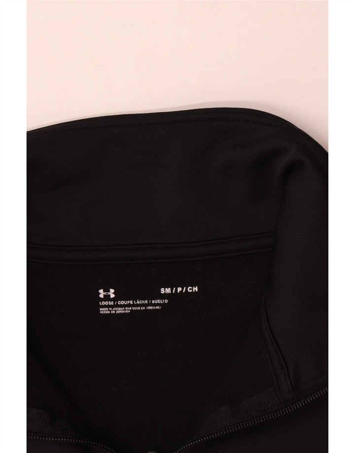 Under Armour Sweat-shirt court surdimensionné pour femme UK 10 Petit Noir