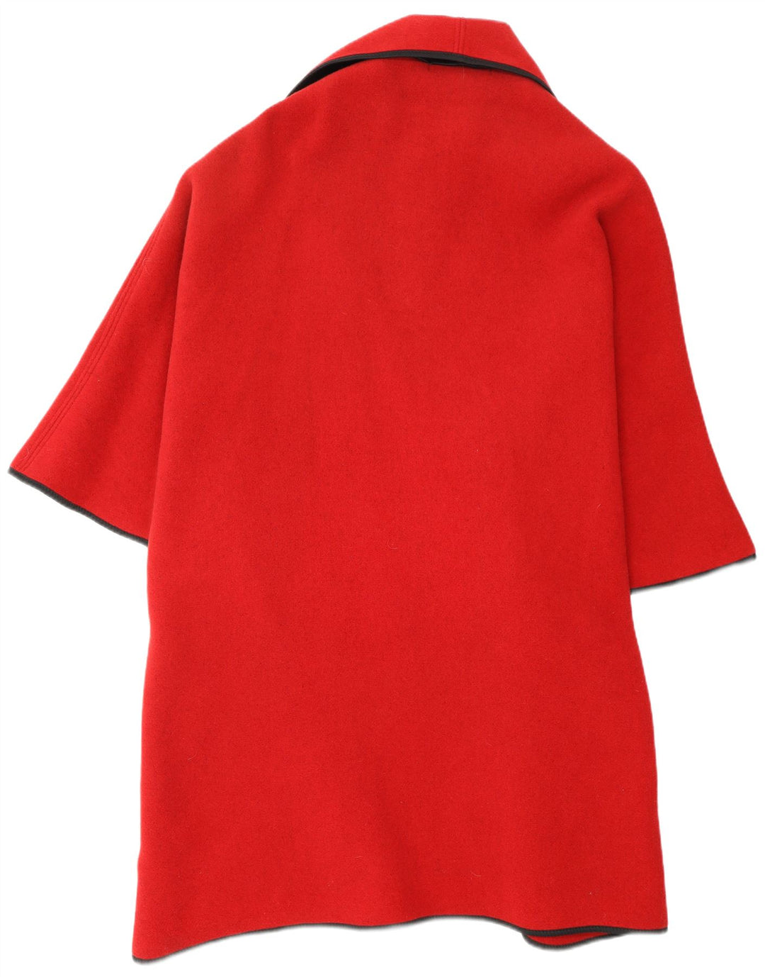 DAVID BARRY Manteau Cape Femme Taille Unique Laine Rouge