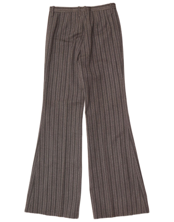 Pantalon décontracté évasé Vintage pour hommes W28 L34 gris rayé