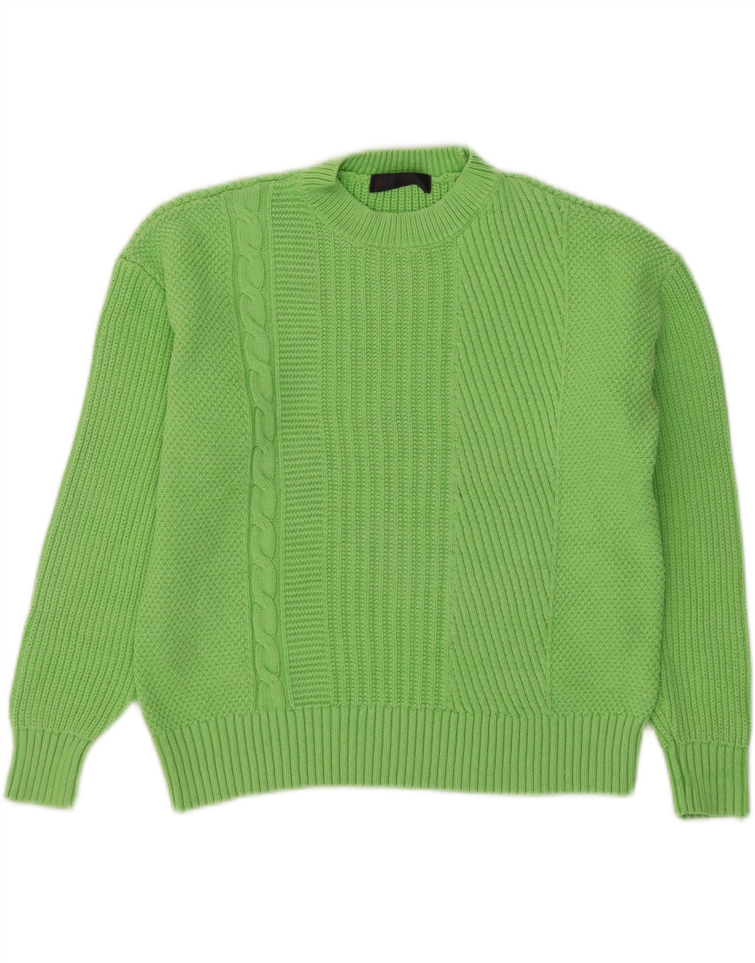 Marks & Spencer Pull court à col rond pour femme UK 14 Vert moyen