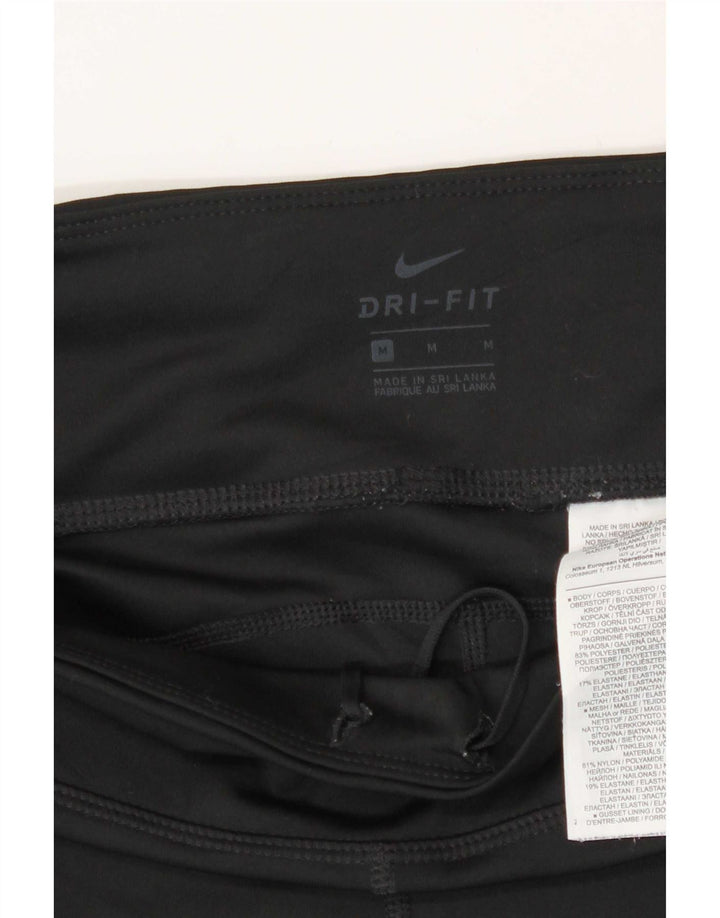 Nike Legging court Dri Fit pour femme UK 12 Noir moyen Polyester
