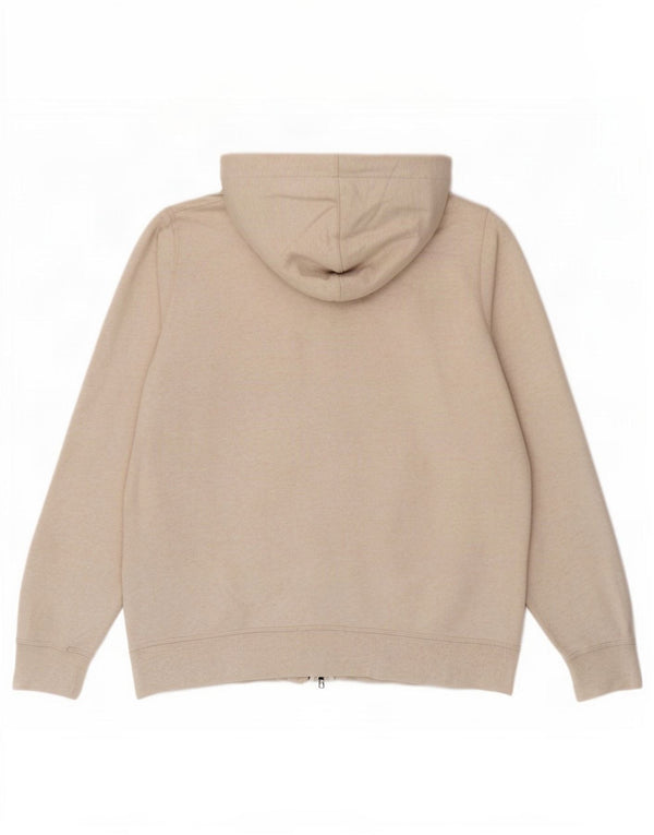 Fat Face Pull à capuche zippé surdimensionné pour femme UK 16 Grand coton beige