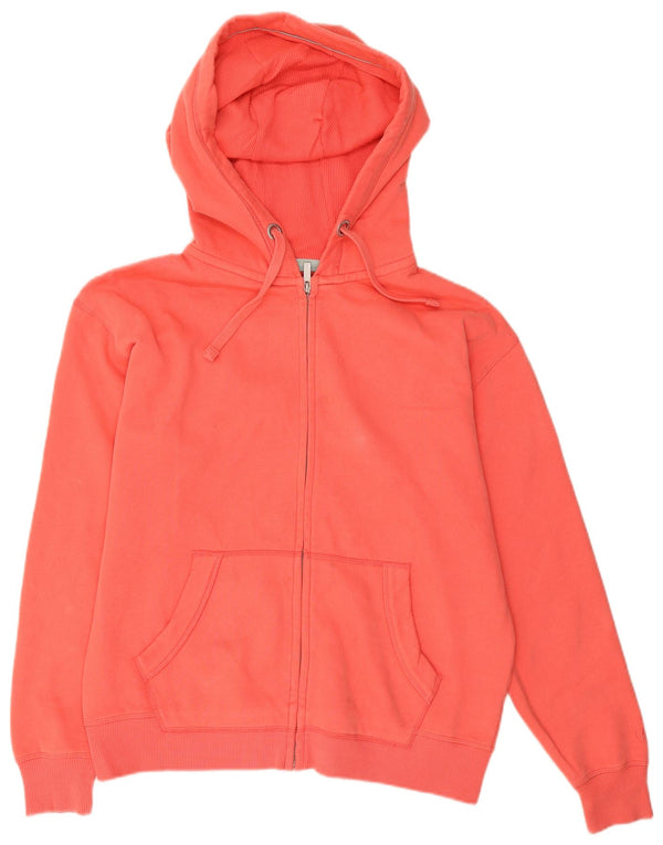 Fat Face Pull à capuche zippé coupe ample pour femme UK 14 en coton rose moyen