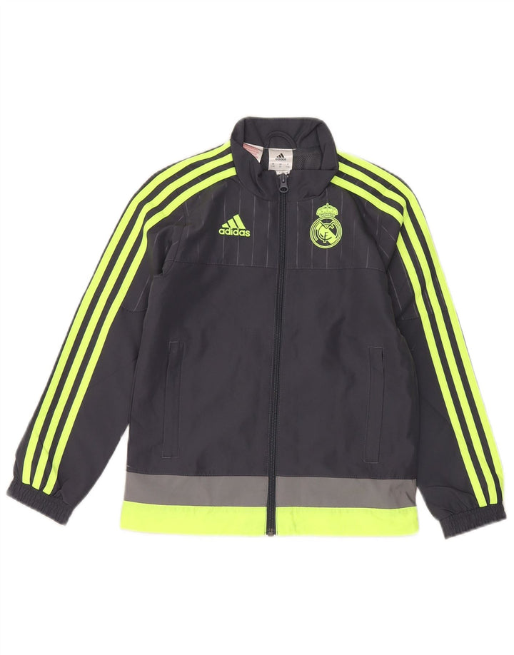 Adidas Veste de Survêtement Graphique Garçon 7-8 Ans Gris Colorblock