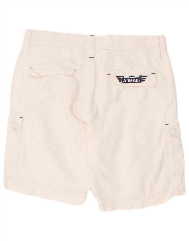 Armani Short Cargo Junior Garçon 7-8 Ans W24 Blanc Coton