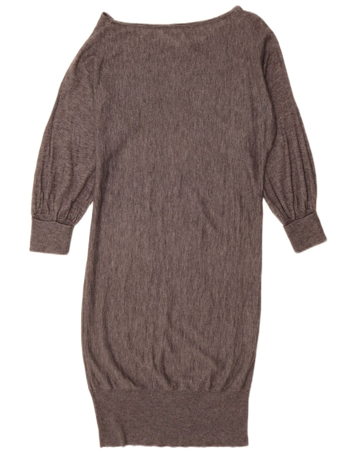 Massimo Dutti Robe pull pour femme UK 10 Petite laine grise