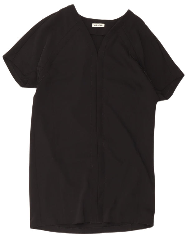 Whistles Robe droite surdimensionnée pour femme UK 12 Polyester noir moyen