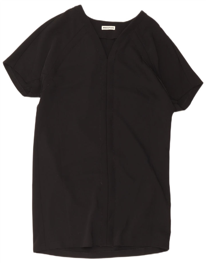 Whistles Robe droite surdimensionnée pour femme UK 12 Polyester noir moyen