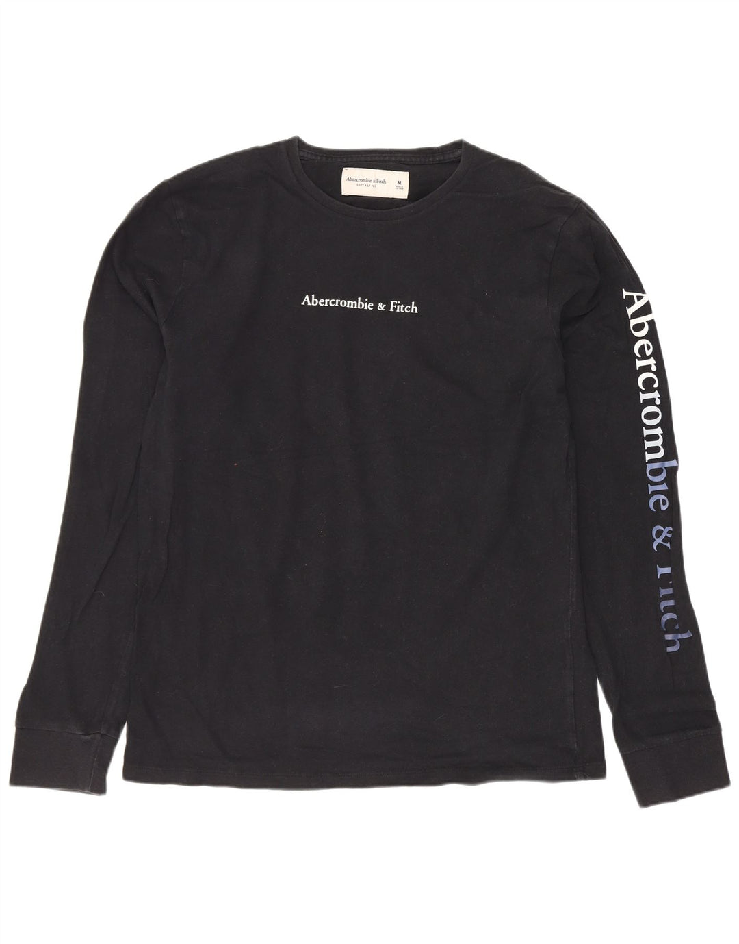 Abercrombie & Fitch Haut graphique à manches longues pour homme en coton noir moyen