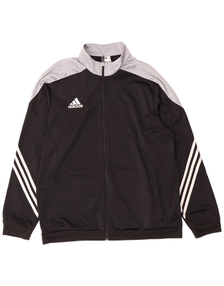 Adidas Veste de survêtement pour homme XL Noir Colorblock Polyester