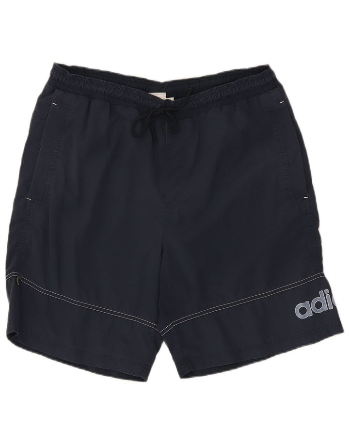 Adidas Short de Sport Graphique Homme Bleu Marine Moyen Polyamide