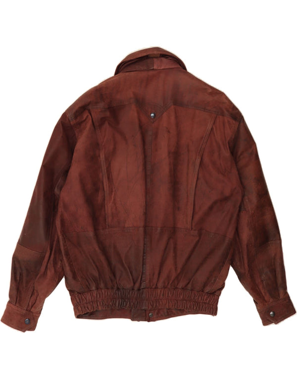 Veste en cuir homme VINTAGE IT 50 grand cuir marron