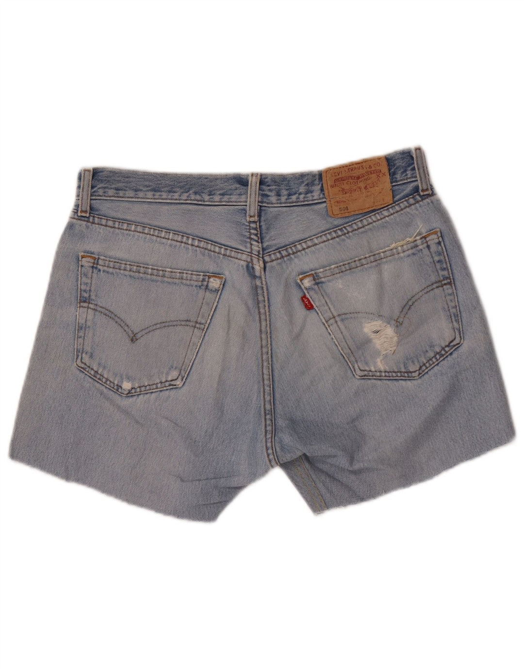 Levi's Short en Jean 501 Distressed Femme W33 Bleu Moyen
