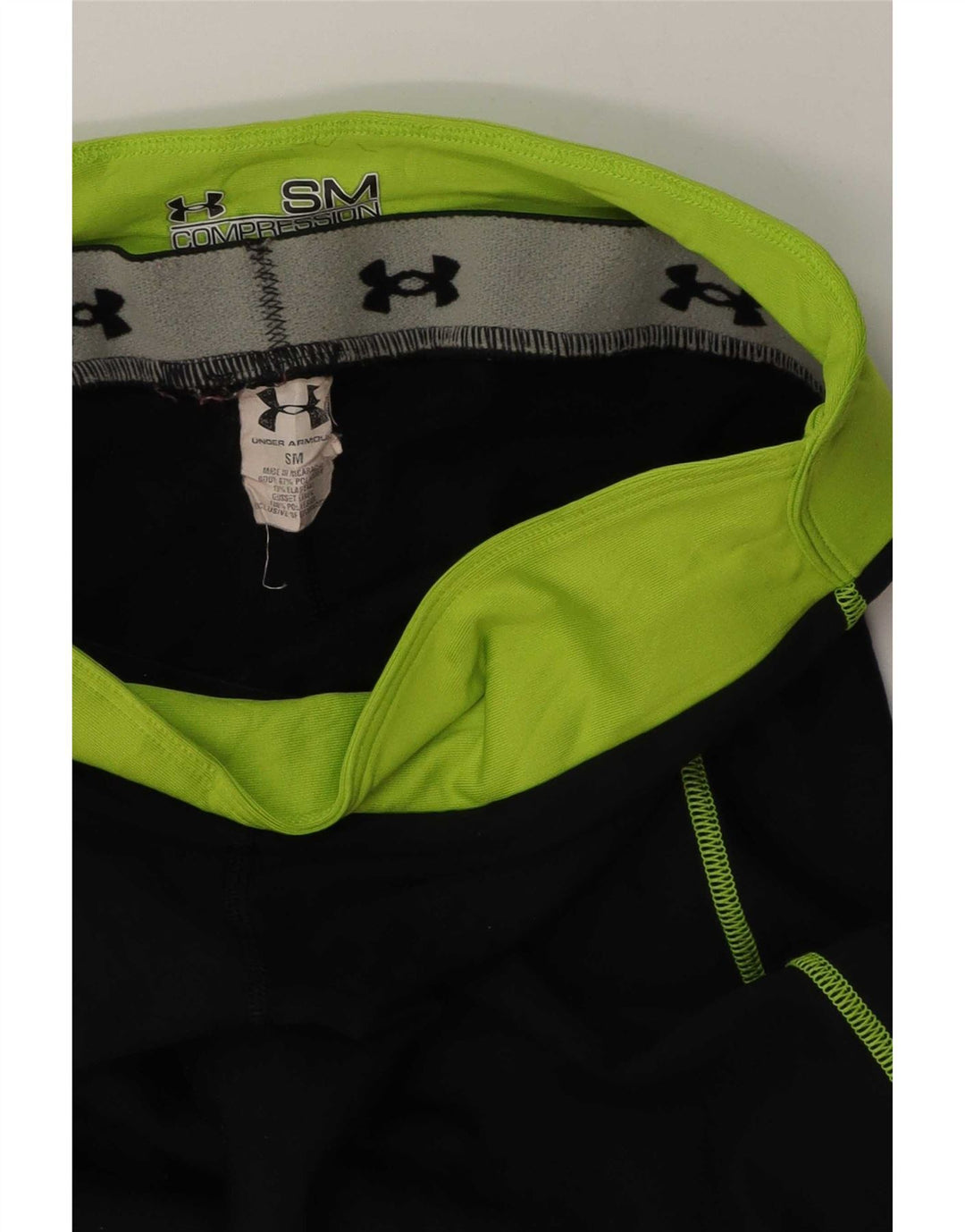 Under Armour Leggings Femme UK 8 Small Noir Colorblock Polyester