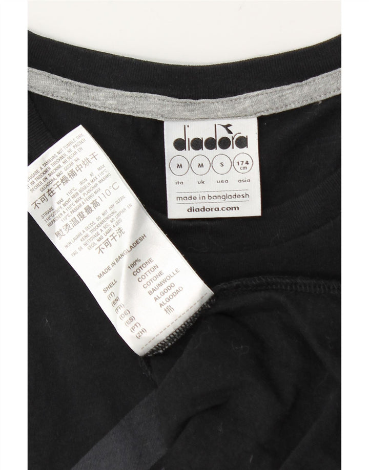 Diadora T-Shirt Graphique Haut Noir Moyen Coton Homme
