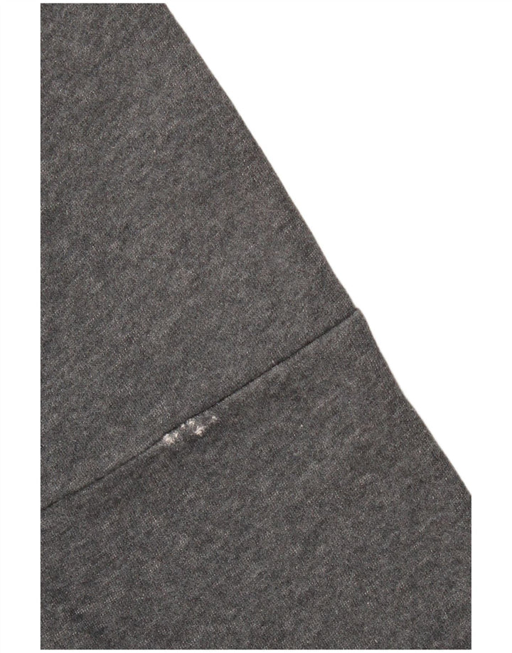 ADIDAS Mens Zip Hoodie Sweater Medium Grey Cotton
