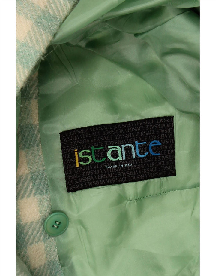 Istante Manteau croisé pour femme UK 14 à carreaux vert moyen