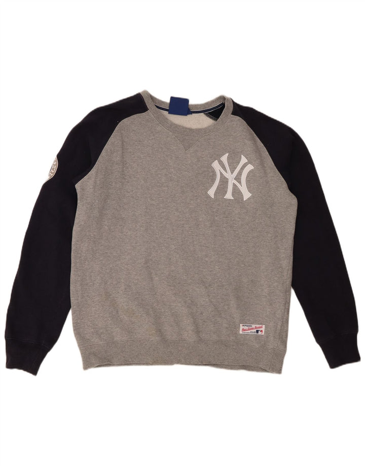 MAJESTIC Sweat-shirt New York Yankees pour femme UK 16 Large Gris
