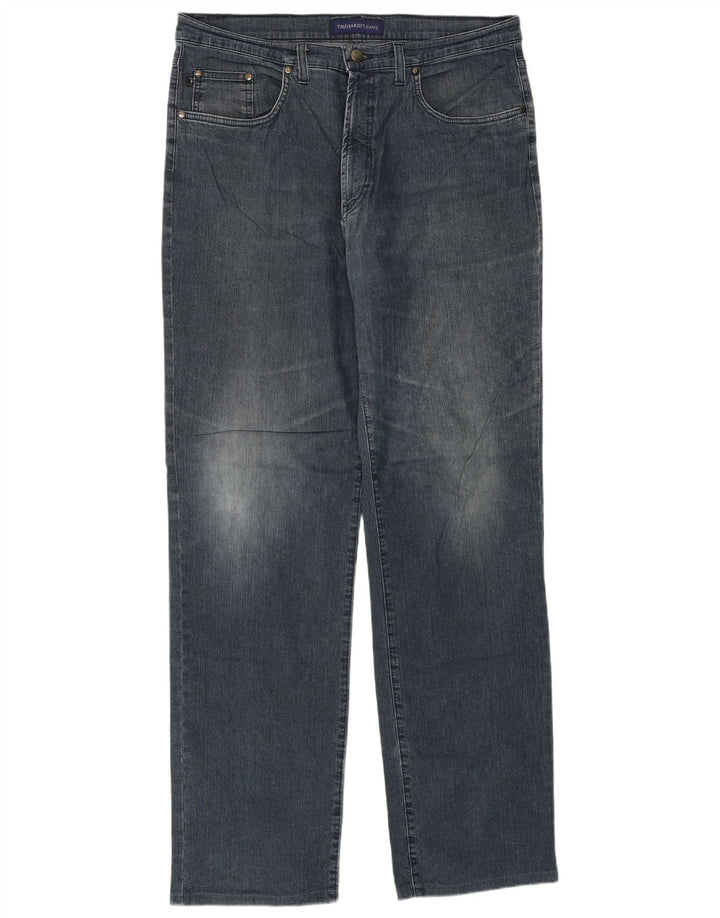 Trussardi Jean Droit W38 L34 Bleu Homme