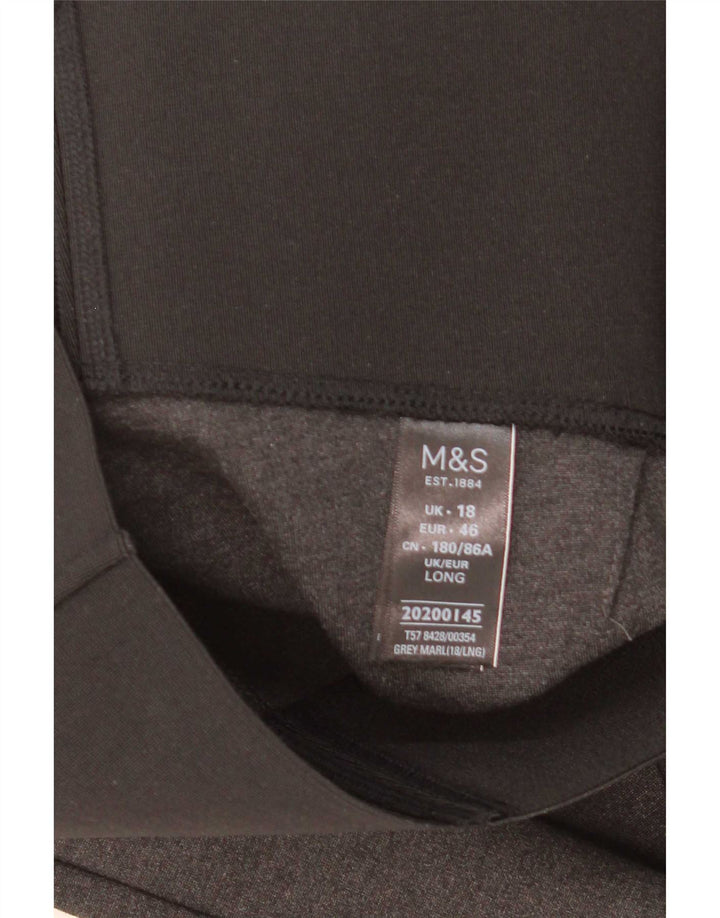Marks & Spencer Leggings Femme UK 18 XL Gris Colorblock Viscose