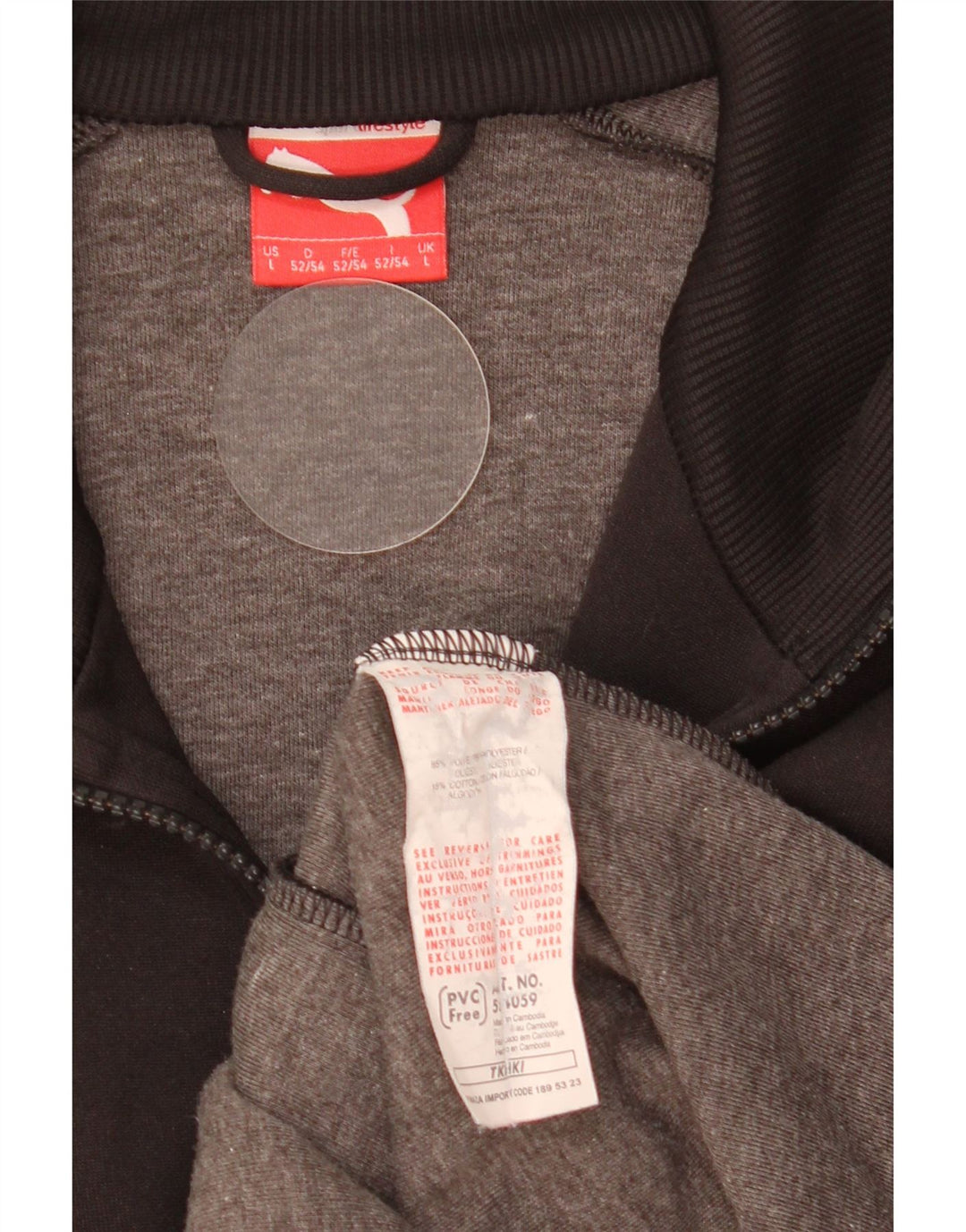 Puma Veste de survêtement graphique pour hommes, grand, noir, polyester