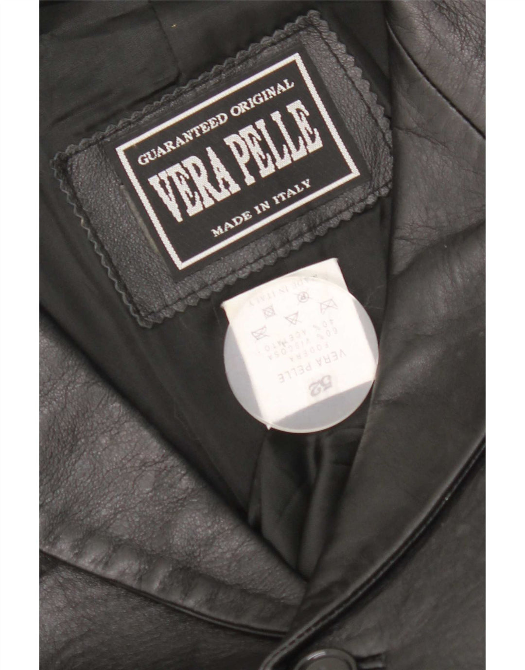 veste en cuir homme vintage IT 52 XL Noir