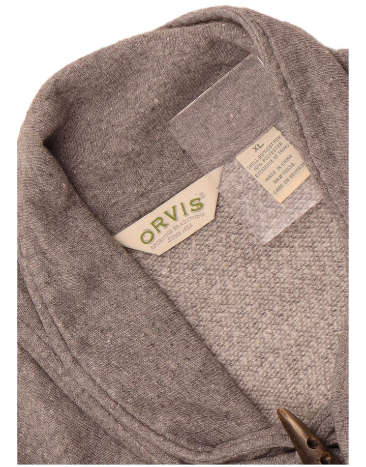 Orvis Sweat-shirt à col châle pour homme XL en coton gris
