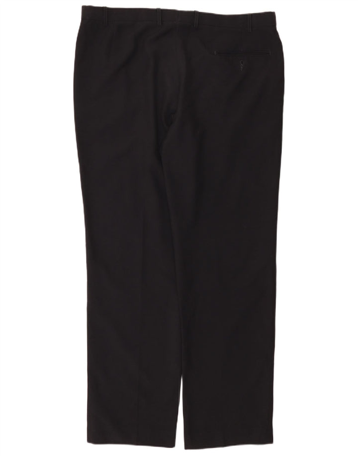 Marks & Spencer Pantalon de costume droit coupe droite pour homme W40 L33 Bleu marine