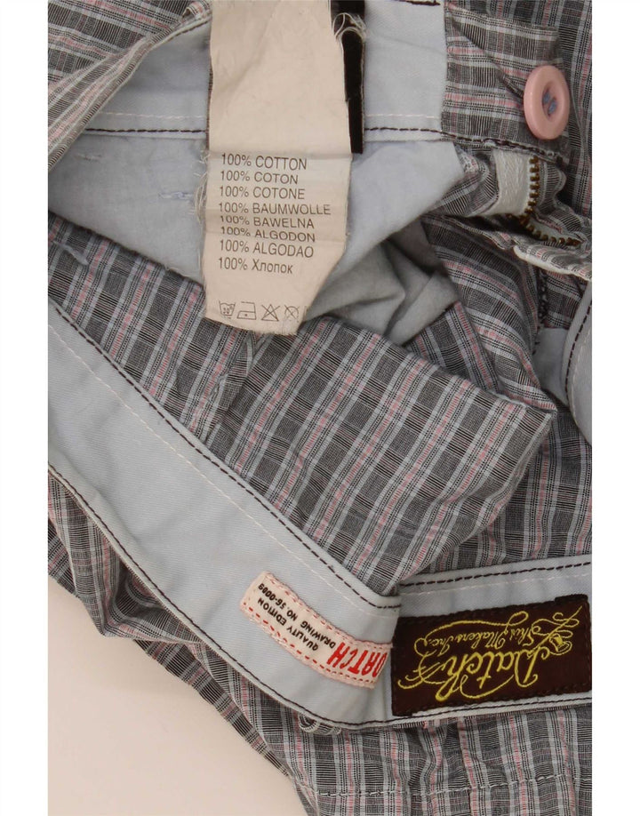 Datch Short Chino Homme W28 Petit Gris Carreaux Coton