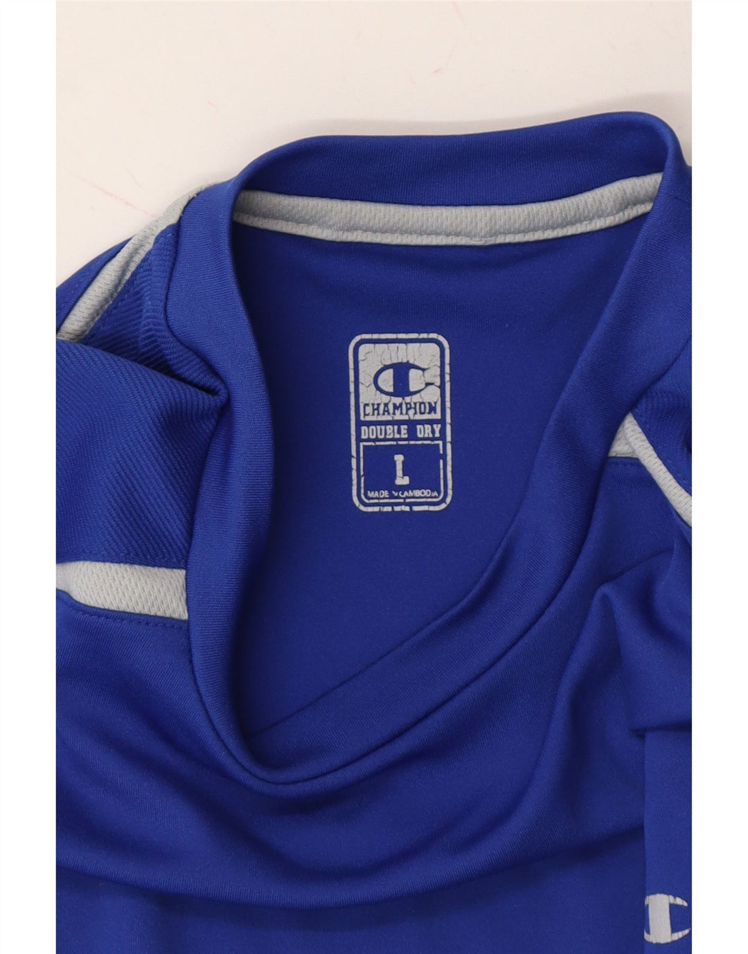 CHAMPION Mens T-Shirt Top Large Blue Polyester Vintage Champion and Second-Hand Champion from Messina Hembry 