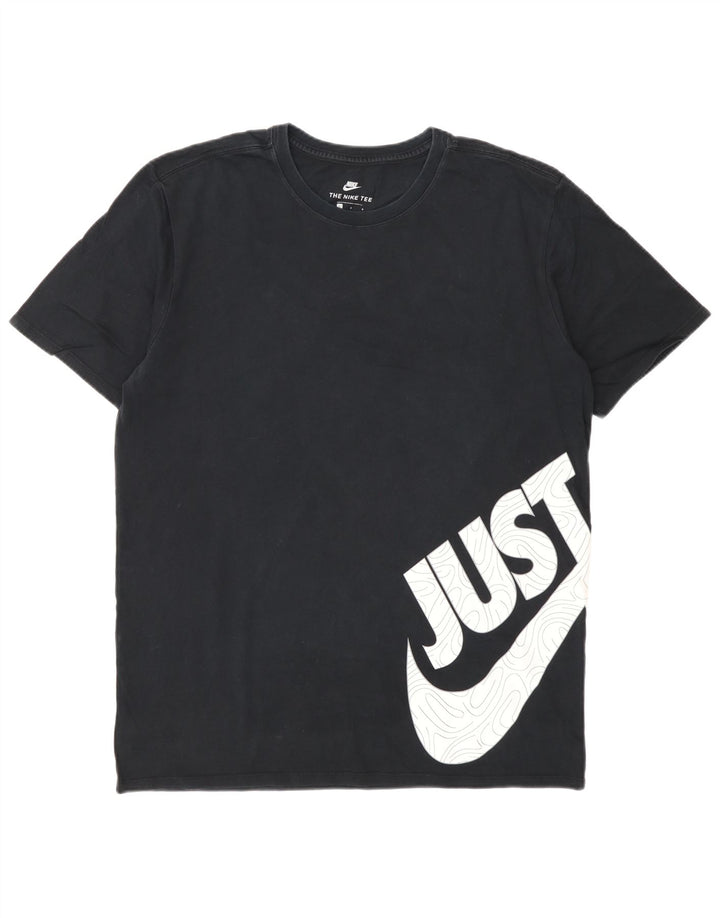 Nike T-shirt graphique pour homme en coton noir Taille L