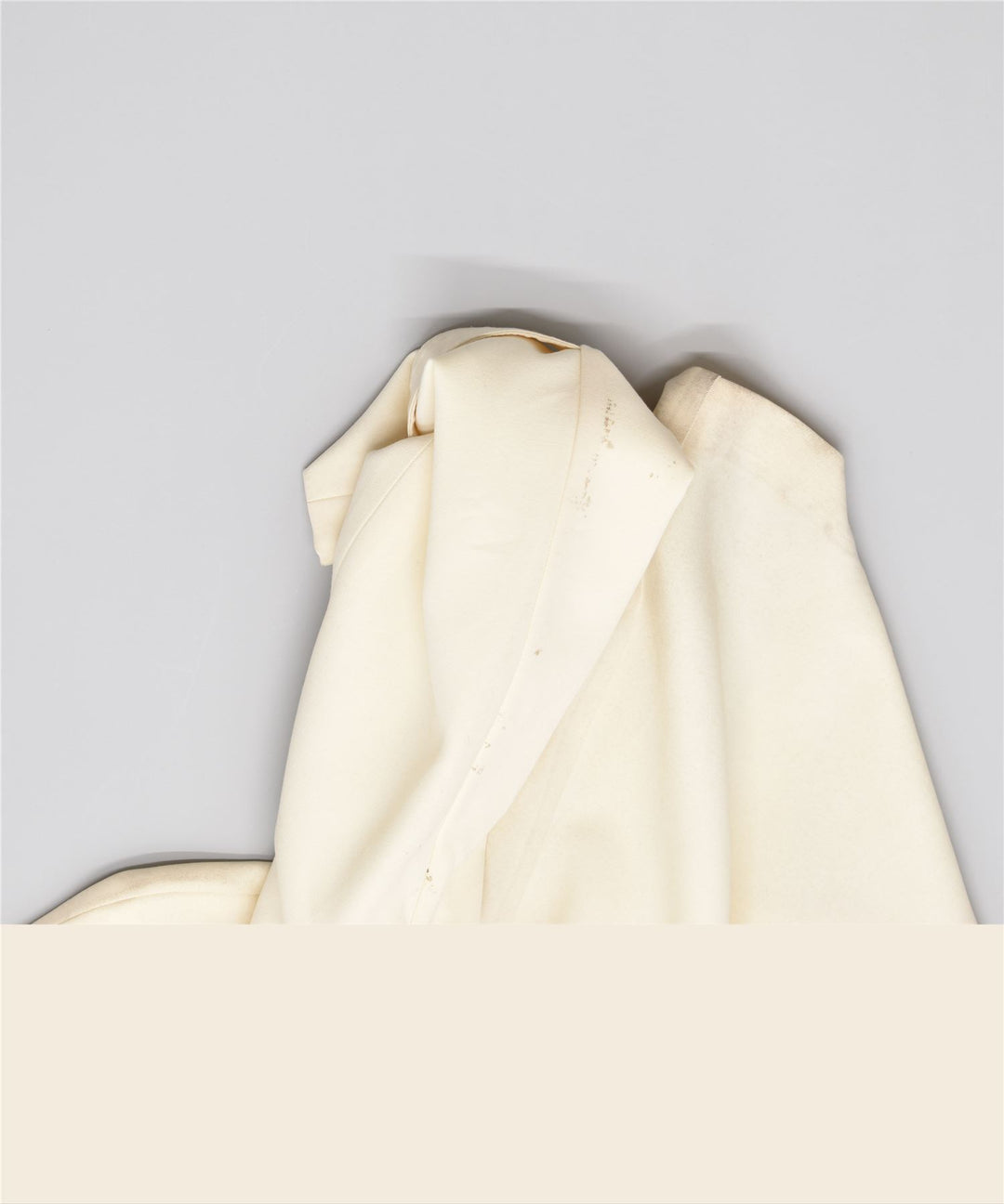 VINTAGE Manteau Femme UK 4 XS Blanc Cassé