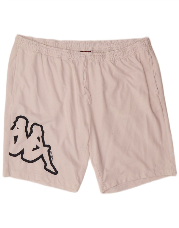 KAPPA Short de sport graphique pour homme 5XL en coton blanc