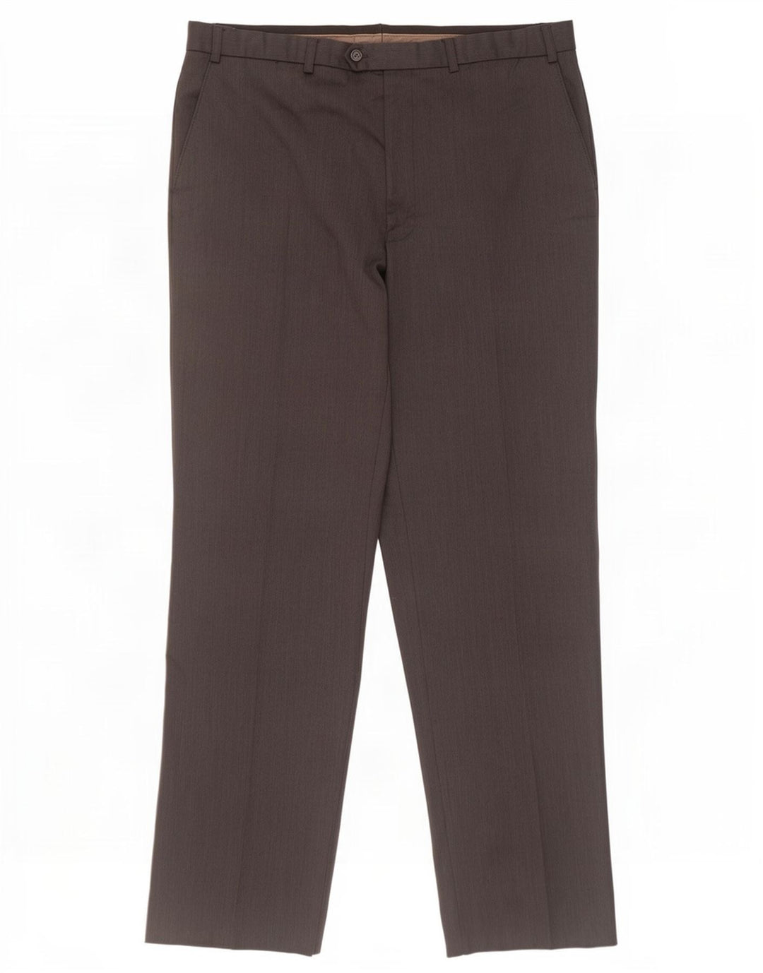 Marks & Spencer Pantalon de Costume Droit Homme W38 L33 Gris Laine