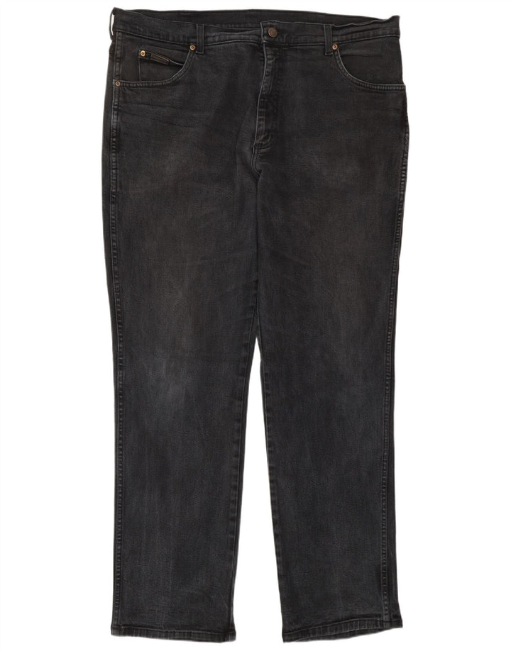 WRANGLER Jean Droit Texas Stretch Homme W40 L34 Gris Coton