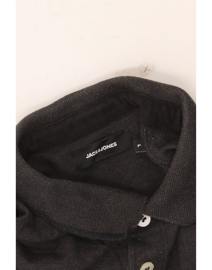 JACK & JONES Mens Polo Shirt Large Black Cotton Vintage Jack & Jones and Second-Hand Jack & Jones from Messina Hembry 