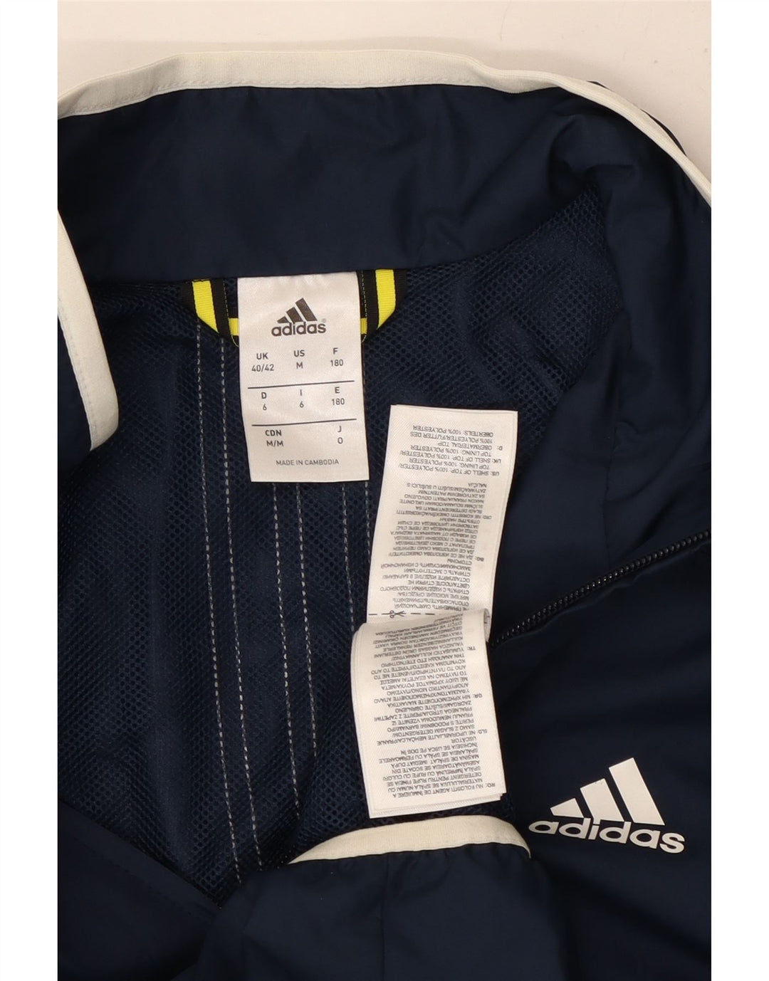 ADIDAS Veste de pluie pour homme UK 40/42 Bleu marine moyen Polyester
