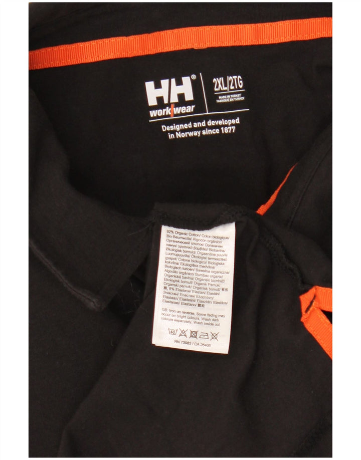 Helly Hansen Polo graphique pour homme 2XL en coton noir