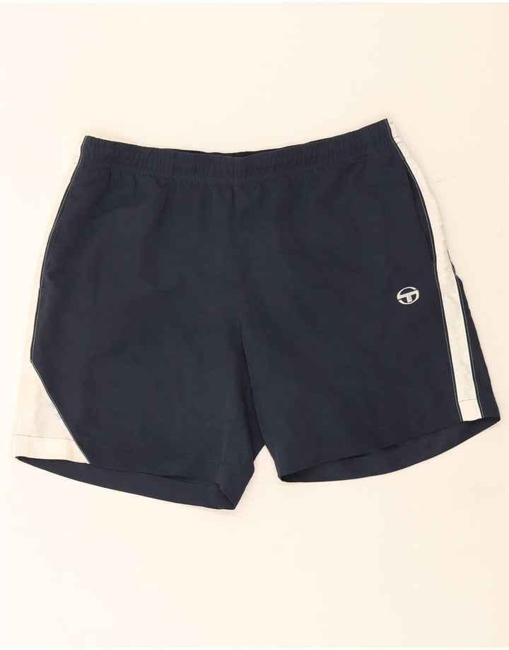Sergio Tacchini Short de sport pour homme 2XL Bleu marine Colorblock Polyester